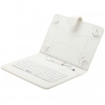 Leather Keyboard for 9" tablet w/micro usb white/pink/black